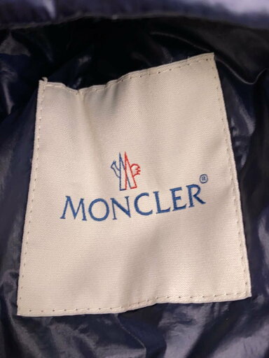 【中古】MONCLER◆ダウンジャケット/1/ナイロン/NVY/101-092-40372-50/左肘リペア箇所ダメージ有//【メンズウェア】