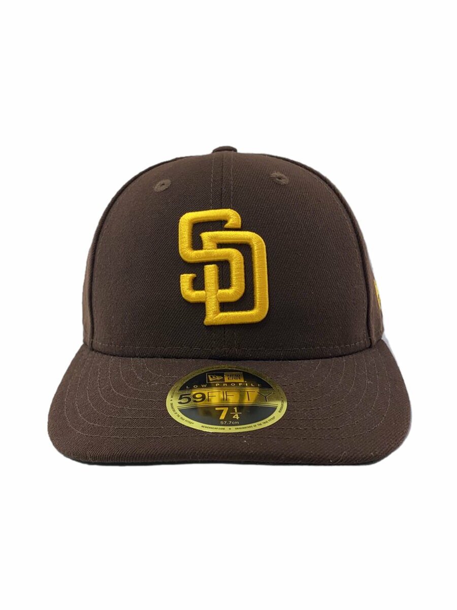 【中古】NEW ERA◆キャップ/7 1/4/コットン/BRW/無地/メンズ【服飾雑貨他】