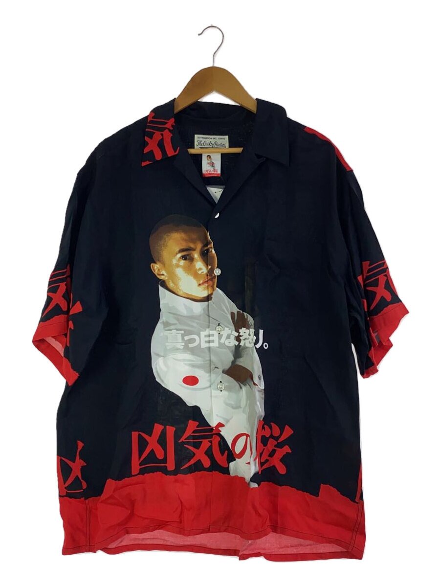 【中古】WACKO MARIA◆半袖シャツ/XXL/レーヨン/BLK/NTJ-WM-HI01【メンズウェア】