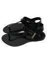 【中古】melissa◆サンダル/23.5cm/ブラック/エナメル【シューズ】