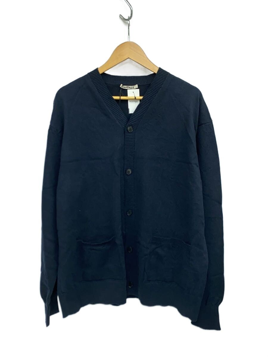 【中古】AURALEE◆24SS/WRINKLED DRY COTTON KNIT CARDIGAN/5/A24SC01CS【メンズウェア】