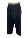 【中古】COMME des GARCONS HOMME◆90s/AD1996 /2タックスラックスパンツ/S/ウール/BLK/HP-04032S【メンズウェア】