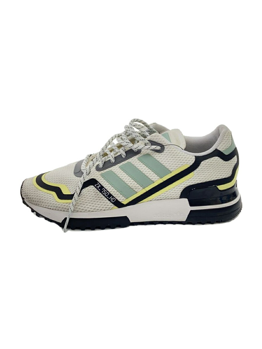 【中古】adidas◆ZX 750 HD_ゼットエックス HD/26cm/ミッドカット/ライン柄/ホワイト/白【シューズ】