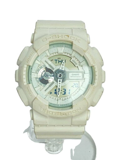 【中古】CASIO◆クォーツ腕時計・G-SHOCK/デジアナ/ラバー/WHT/WHT/SS//【服飾雑貨他】 【中古】CASIO◆クォーツ腕時計・G-SHOCK/デジアナ/ラバー/WHT/WHT/SS//【服飾雑貨他】