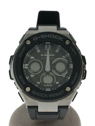 【中古】CASIO◆ソーラー腕時計・G-SHOCK/デジアナ/ラバー/BLK/BLK【服飾雑貨他】