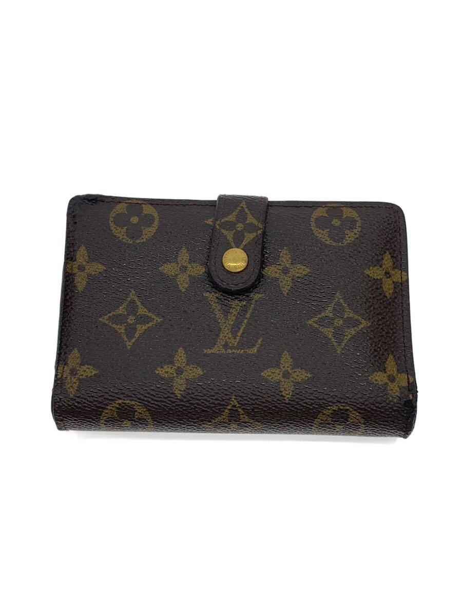 Rakuten - 【中古】LOUIS VUITTON◆ポルト・フォイユ・ヴィエノワ_モノグラム・キャンバス/PVC/BRW/レディース【服飾雑貨他】