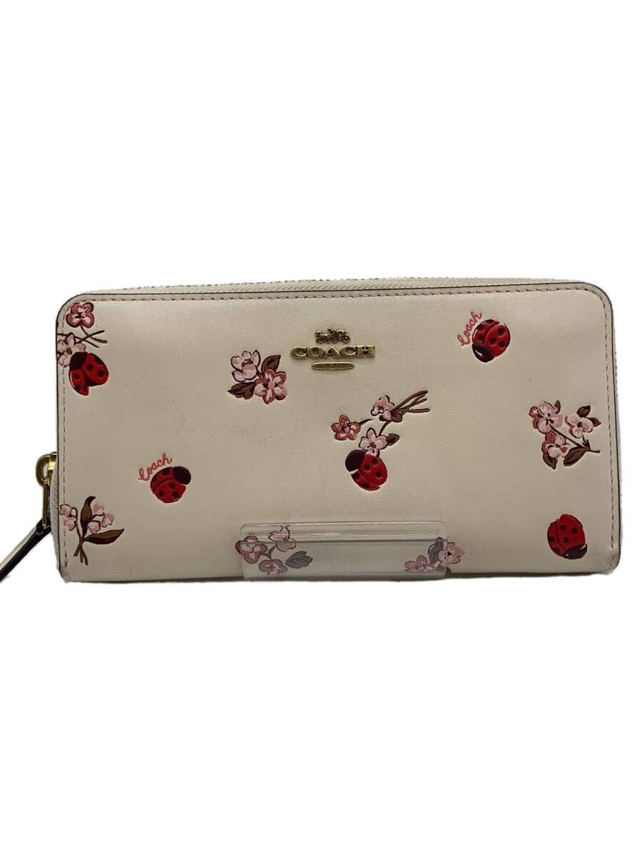 【中古】COACH◆長財布/レザー/BEG/レディース/6411【服飾雑貨他】