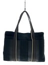 【中古】HERMES◆エルメス/トートバッグ/キャンバス/BLK/トロカホリゾンタルMM【バッグ】