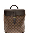 【中古】LOUIS VUITTON◆ソーホー_ダミエ・エベヌ_BRW/PVC/BRW/n51132【バッグ】