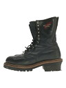 【中古】RED WING◆レースアップブーツ/US7.5/BLK/レザー/2218/ロガーブーツ/PT99【シューズ】