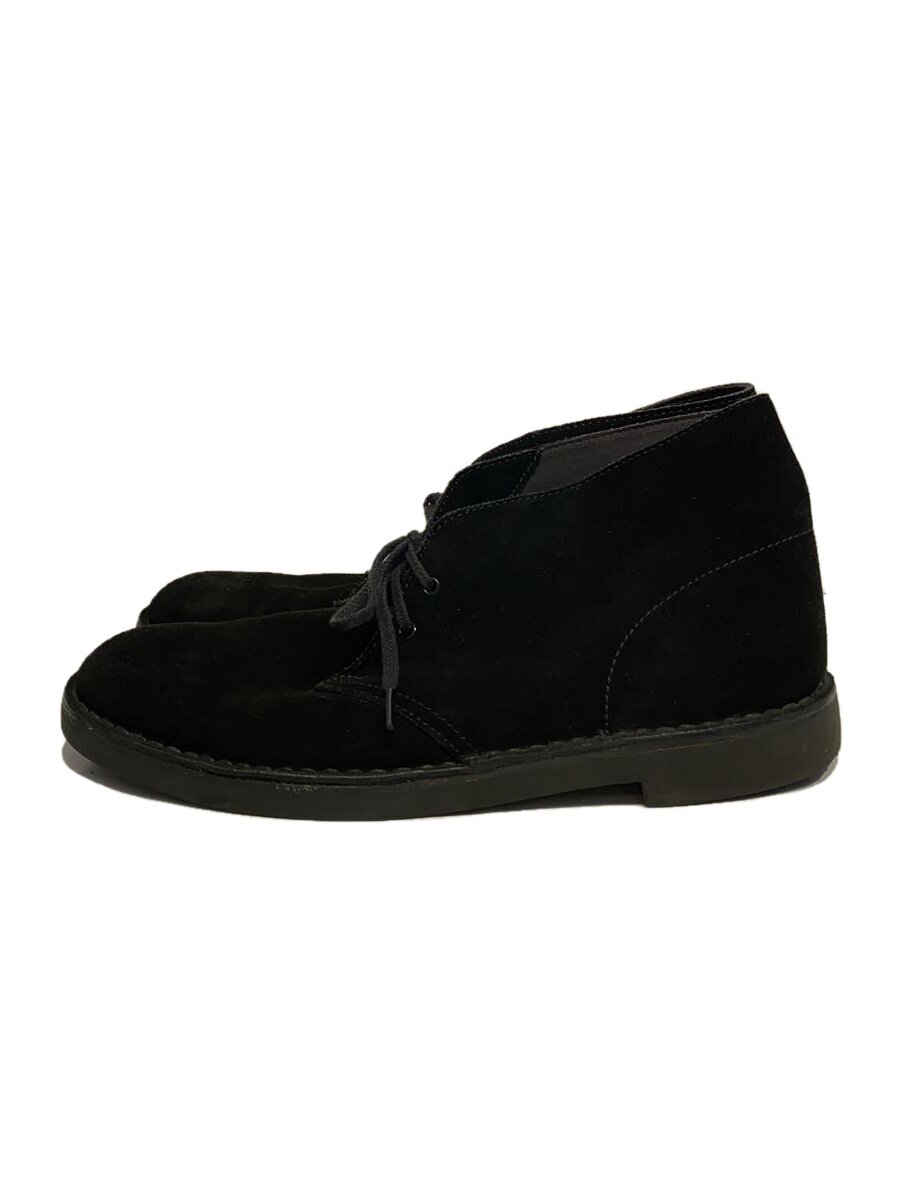 【中古】Clarks◆チャッカブーツ/27cm/BLK/スウェード【シューズ】