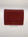 【中古】CELINE◆3つ折り財布/レザー/RED/無地/レディース【服飾雑貨他】(4)