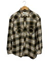 【中古】TAKAHIROMIYASHITA TheSoloist.◆バックガゼットウエスタンシャツ長袖シャツ/44/コットン/BEG/チェック/0005SS24【メンズウェア】