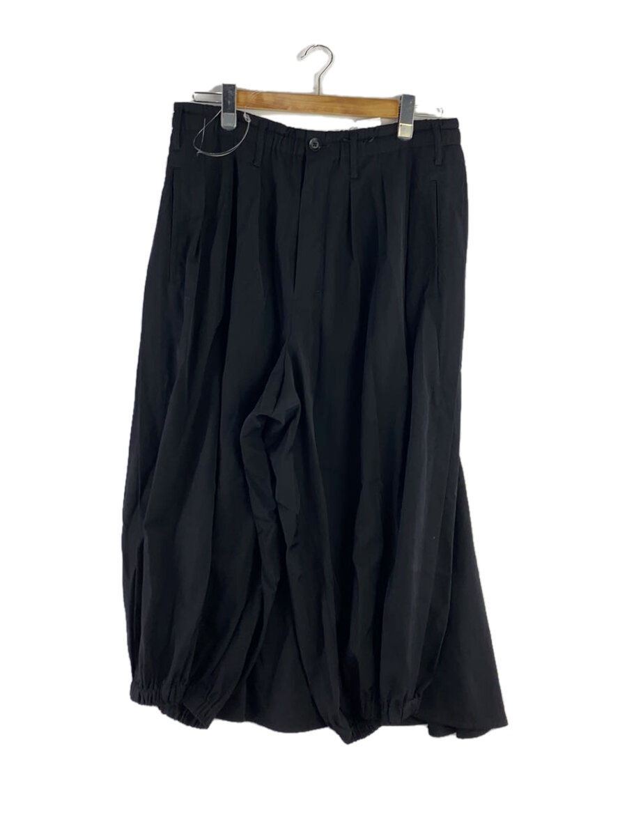 【中古】Ground Y◆24AW/WOOL CROW PANTS/ボトム/3/ウール/BLK/GO-P09-100【メンズウェア】