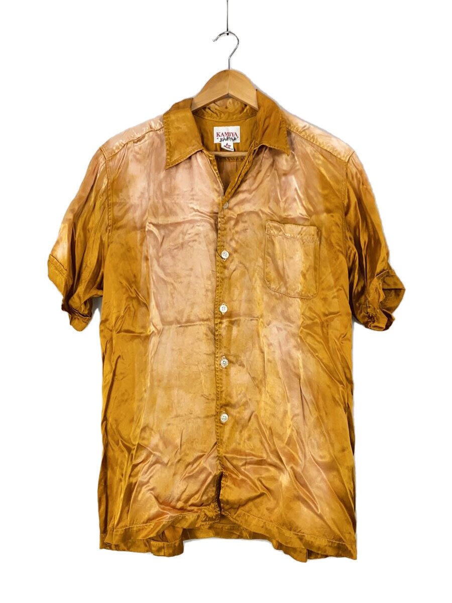 KAMIYA◆24SS/Red Devil Bowling Shirt/半袖シャツ/M/レーヨン/イエロー/G12SH024