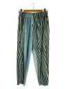 【中古】PLEATS PLEASE ISSEY MIYAKE◆BODY MOVEMENT/ボトム/1/ポリエステル/マルチカラー/ストライプ/HP21JF181【メンズウェア】
