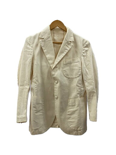 【中古】EVISU◆テーラードジャケット/46/コットン/IVO【メンズウェア】 【中古】EVISU◆テーラードジャケット/46/コットン/IVO【メンズウェア】