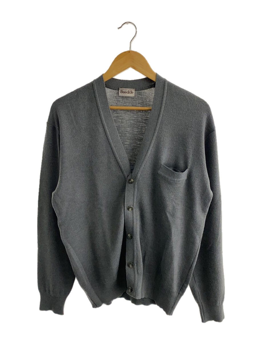 【中古】bueckle/カーディガン(薄手)/--/ウール/GRY/無地//【メンズウェア】