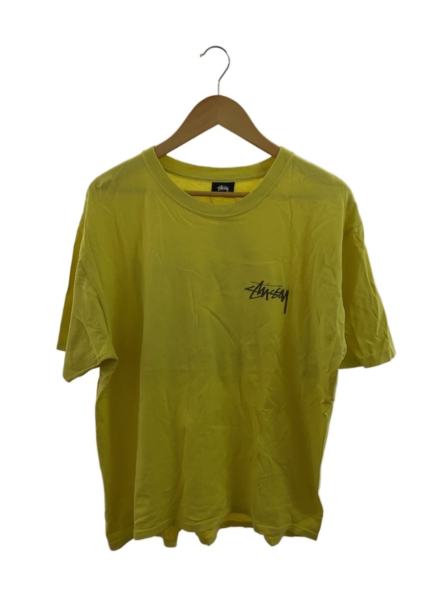 【中古】STUSSY◆Tシャツ/L/コットン/イエロー【メンズウェア】