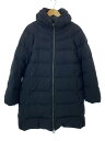 MONCLER◆ロングダウンジャケット/2/ウール/BLK/無地/49909-00-54292