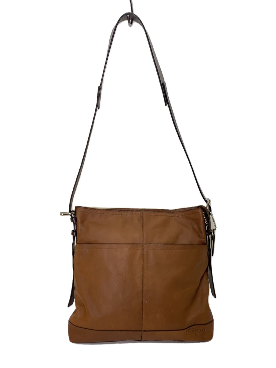 【中古】COACH◆ショルダーバッグ/レザー/BRW/70308【バッグ】
