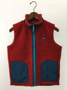 【中古】patagonia◆ベスト/L/ポリエステル/RED【キッズ】