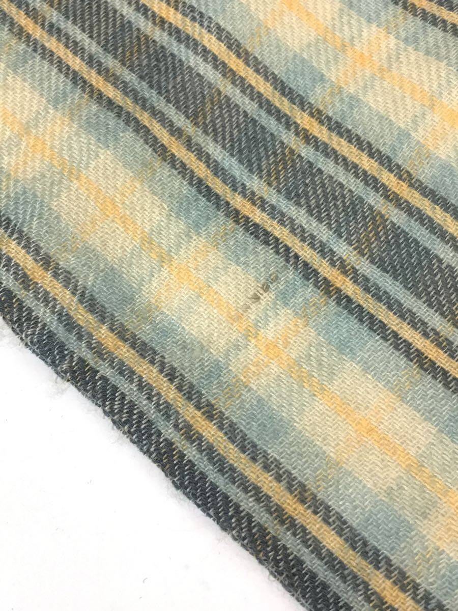 【中古】Acne Studios(Acne)◆ストール/ウール/グリーン/チェック/フリンジ/所々ほつれと穴有【服飾雑貨他】