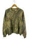 【中古】RealTree HARDWOODS/背タグ欠損/ダメージ有/スウェット/--/コットン/KHK/カモフラ【メンズウェア】
