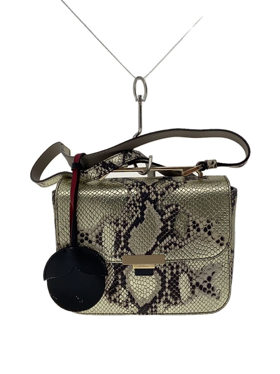 【中古】FURLA◆ポーチ/--/GLD/総柄【�