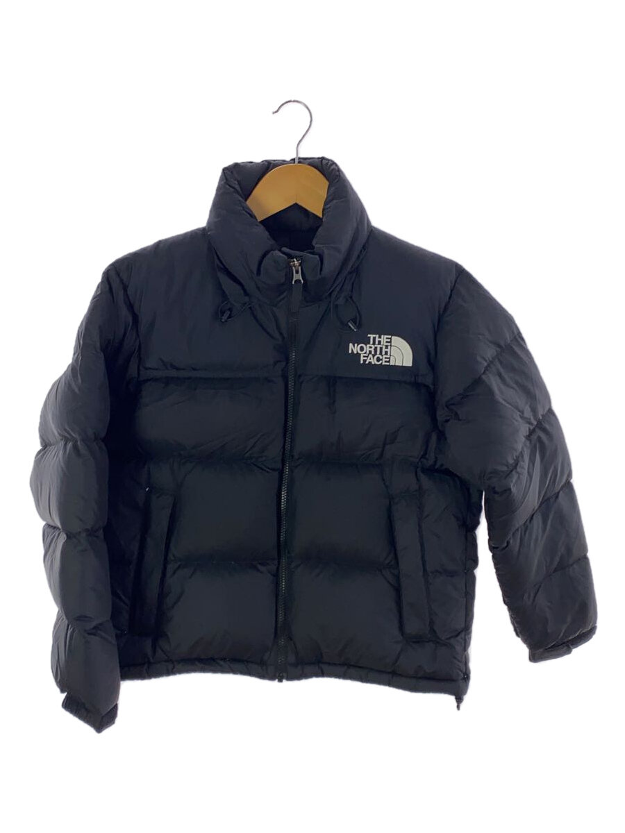 【中古】THE NORTH FACE◆SHORT NUPTSE JACKET_ショートヌプシジャケット/M/ナイロン/BLK/無地【レディースウェア】