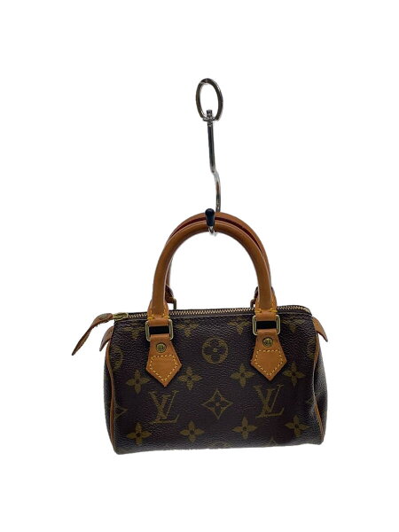 【中古】LOUIS VUITTON◆ミニ・スピーディ_モノグラム・キャンバス_BRW/PVC/BRW/M41534/TH1929/ヒビワレ有【バッグ】