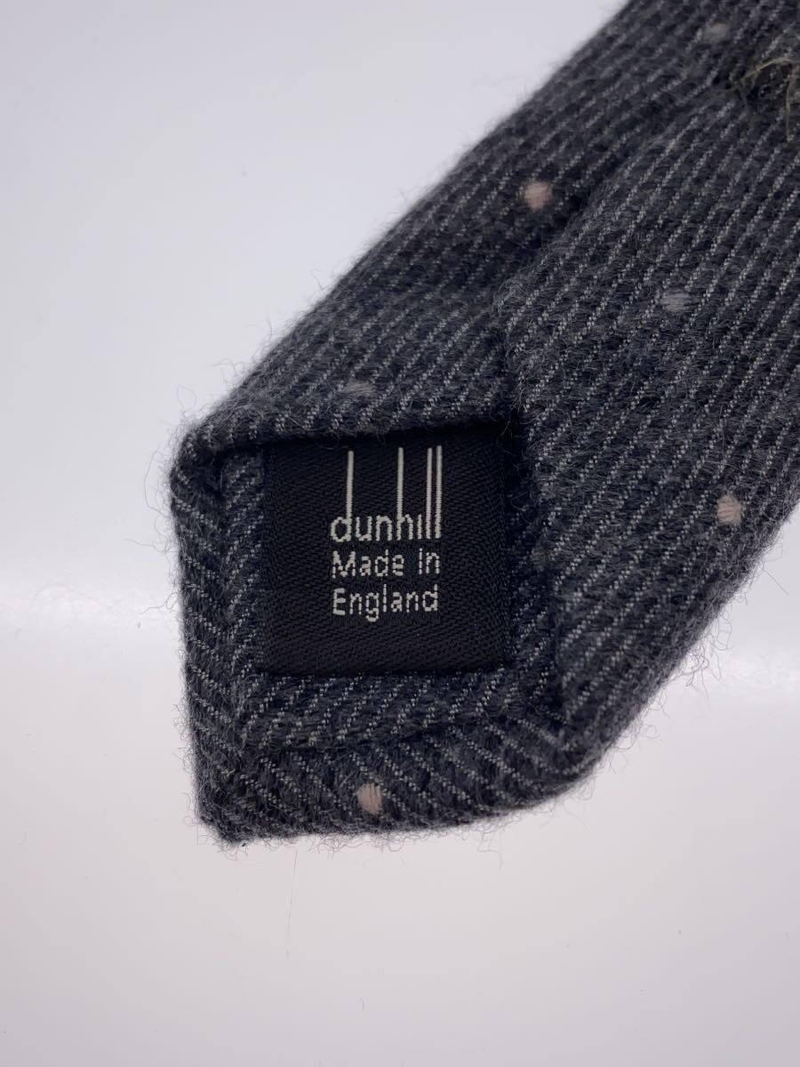 【中古】dunhill◆ネクタイ/カシミア/GRY/玉虫/メンズ【服飾雑貨他】