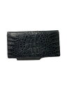 【中古】Crocodile◆長財布/レザー/BLK/ブラック/メンズ【服飾雑貨他】(4)