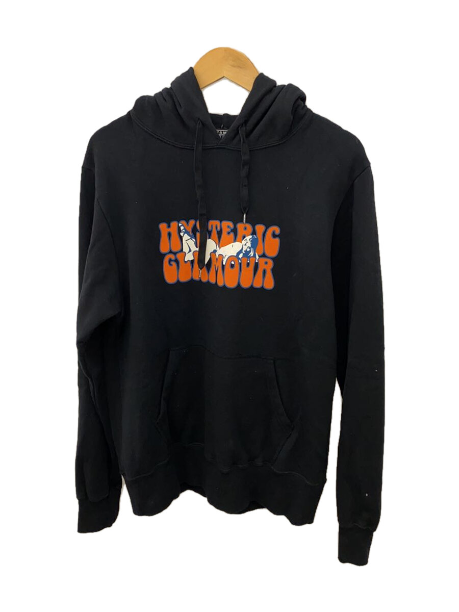 【中古】HYSTERIC GLAMOUR◆パーカー/M/コットン/BLK/02221CF03【メンズウェア】