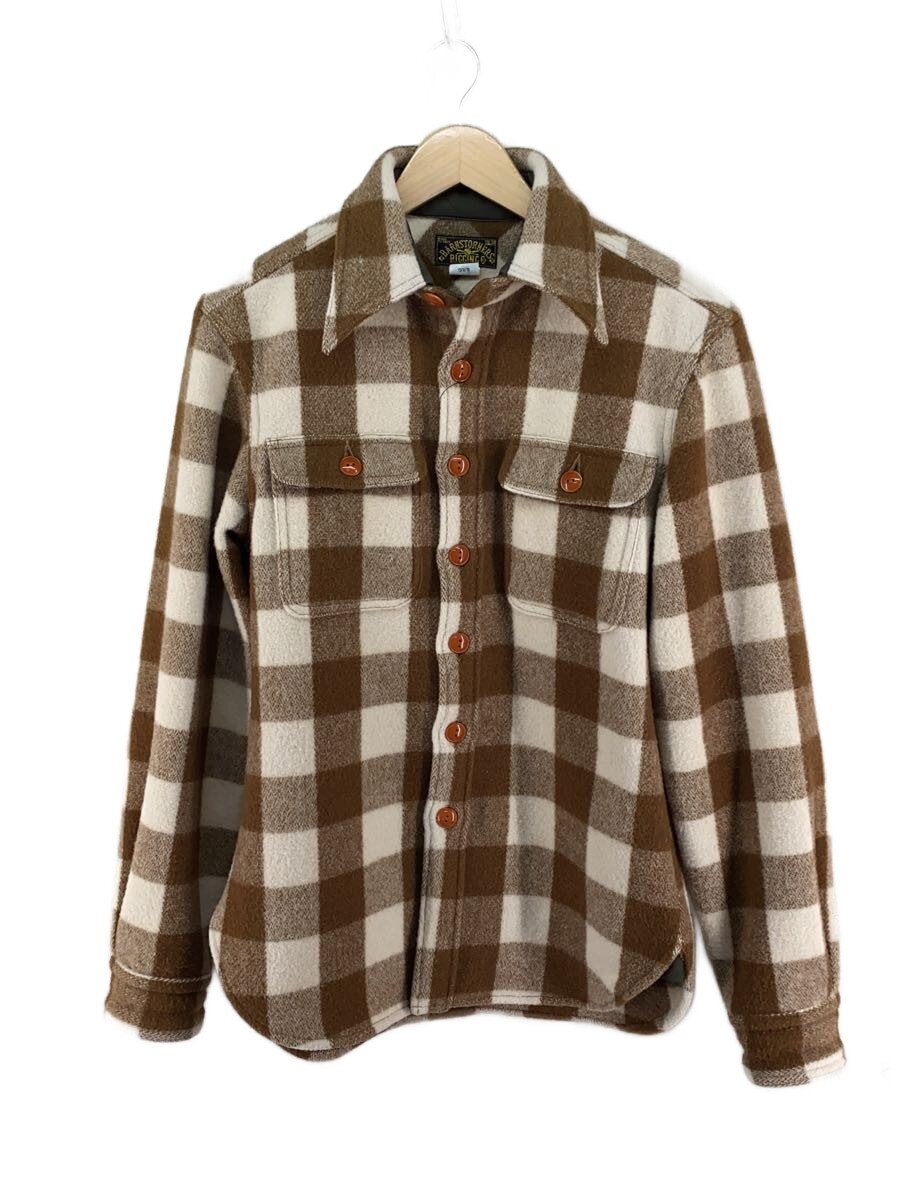 FREEWHEELERS◆BARNSTORMERS/長袖シャツ/S/ウール/CML/Buff. Plaid Campers Shirt