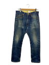 【中古】PHENOMENON◆ボトム/32/デニム/IDG/無地/ILLTPTS-082/背面ロゴステッチ/内生地劣化有【メンズウェア】
