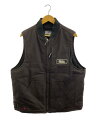 【中古】FIRST DOWN◆難燃ダックベスト/M/コットン/BRW/213-1525【メンズウェア】