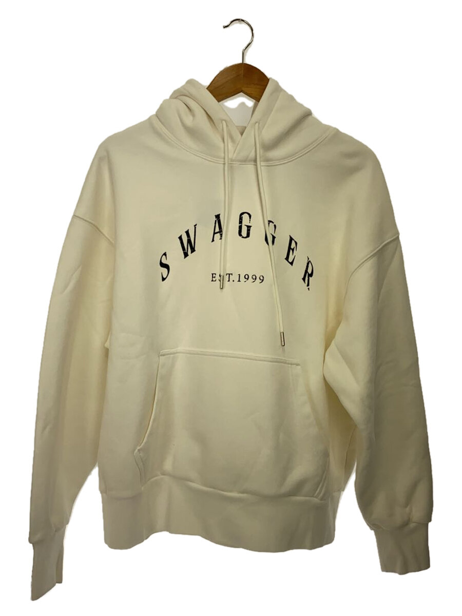 【中古】SWAGGER◆ARCH LOGO HOODIE/パーカー/M/コットン/WHT/SWG24-HO02【メンズウェア】