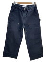 【中古】Carhartt◆ダブルニーペインターパンツ/ボトム/36/コットン/BLK/B01-M【メンズウェア】