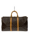 【中古】LOUIS VUITTON◆キーポル・バンドリエール50_モノグラム・キャンバス_BRW/PVC/BRW/モノグラム【バッグ】