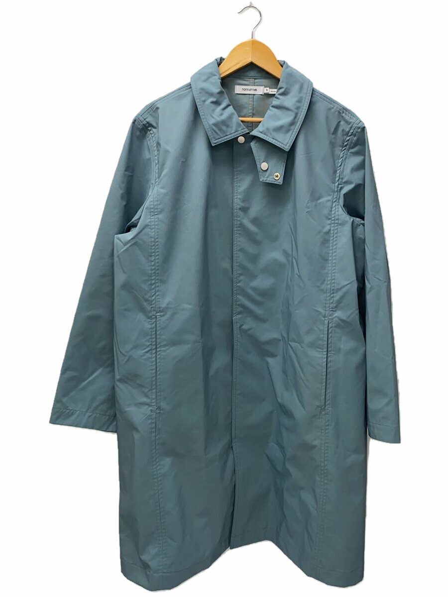 【中古】nonnative◆ステンカラーコート/1/ポリエステル/BLU/nn-J4016【メンズウェア】