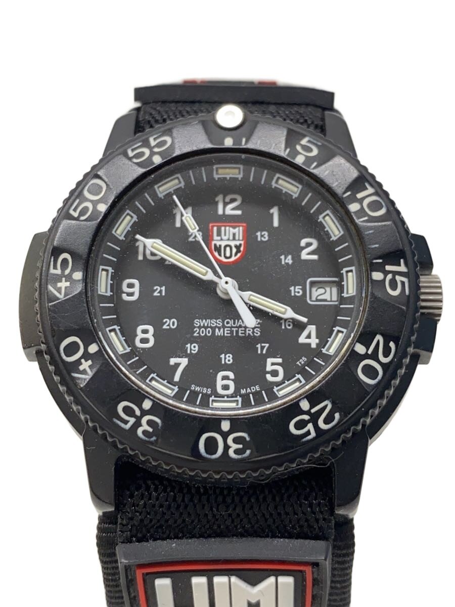 【中古】LUMINOX◆クォーツ腕時計/アナログ/--/BLK/BLK/ORIGINAL NAVY SEAL 3900 SERIES【服飾雑貨他】