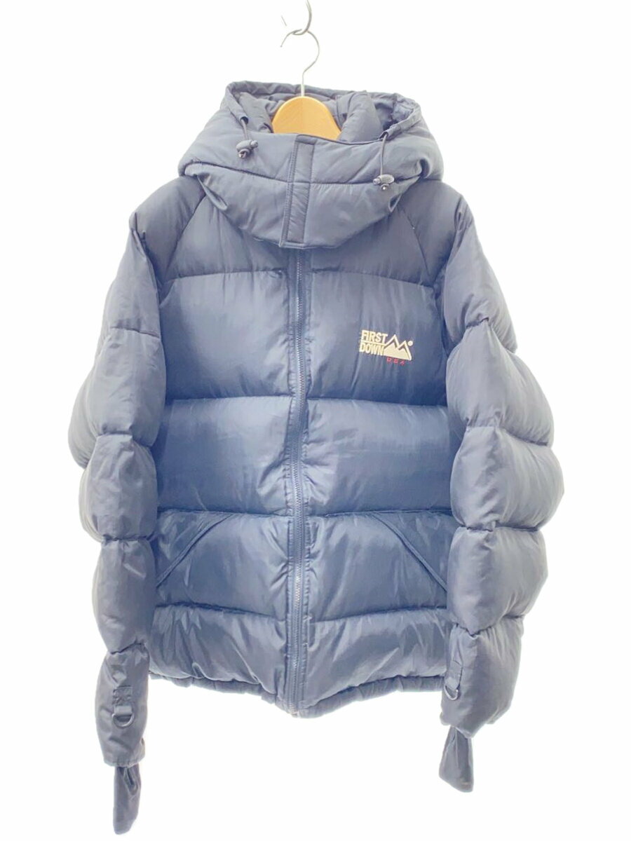 【中古】FIRST DOWN◆ダウンジャケット/L/ナイロン/BLK/FFD-162【メンズウェア】