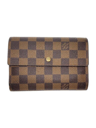 【中古】LOUIS VUITTON◆ポルト・トレゾール・エテュイ・パピエ_ダミエ・エベヌ_BRW/PVC/BRW/レディース【服飾雑貨他】 【中古】LOUIS VUITTON◆ポルト・トレゾール・エテュイ・パピエ_ダミエ・エベヌ_BRW/PVC/BRW/レディース【服飾雑貨他】