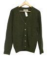 【中古】INVERALLAN◆Authentic Knitwear/Vネックニットカーディガン(薄手)/38/ウール/カーキ//【メンズウェア】