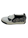 【中古】FENDI◆ローカットスニーカー/サイズ7/WHT/レザー/モンスター/スタッズ/スリッポン/色ムラ有【シューズ】