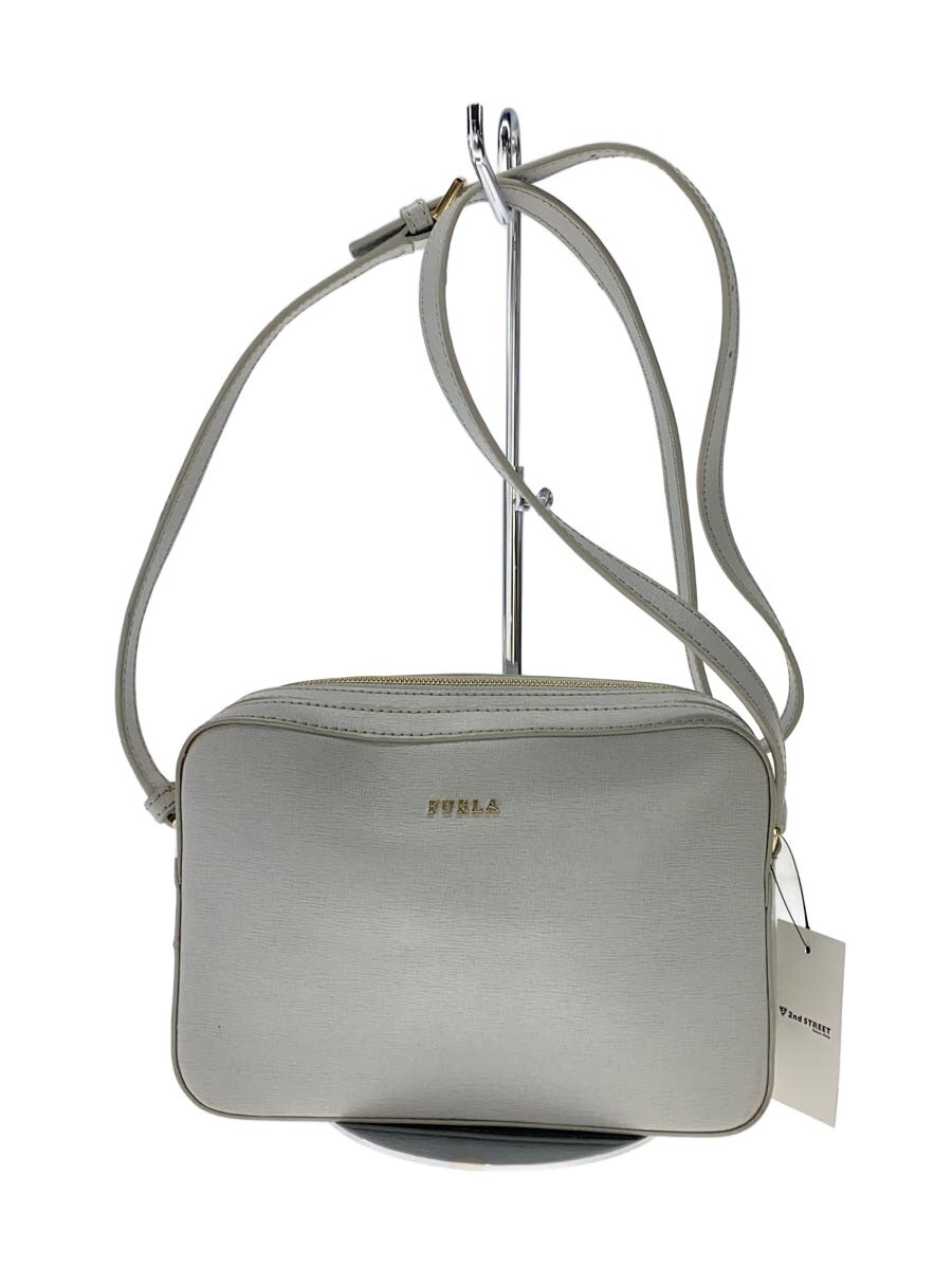 Furla - 【中古】FURLA◆ショルダーバッグ/レザー/GRY/無地//【バッグ】