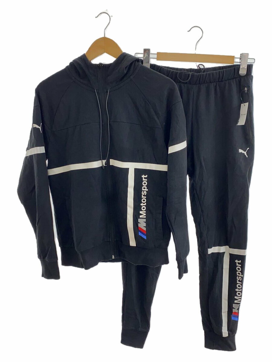 【中古】PUMA◆セットアップ/S/コットン/BLK【メンズウェア】