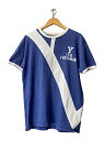 【中古】チョコチン/タスキリンガーTシャツ/Tシャツ/コットン/BLU【メンズウェア】