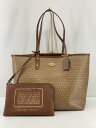 【中古】COACH◆トートバッグ/リバーシブル/BRW/総柄/f34263【バッグ】(4)
